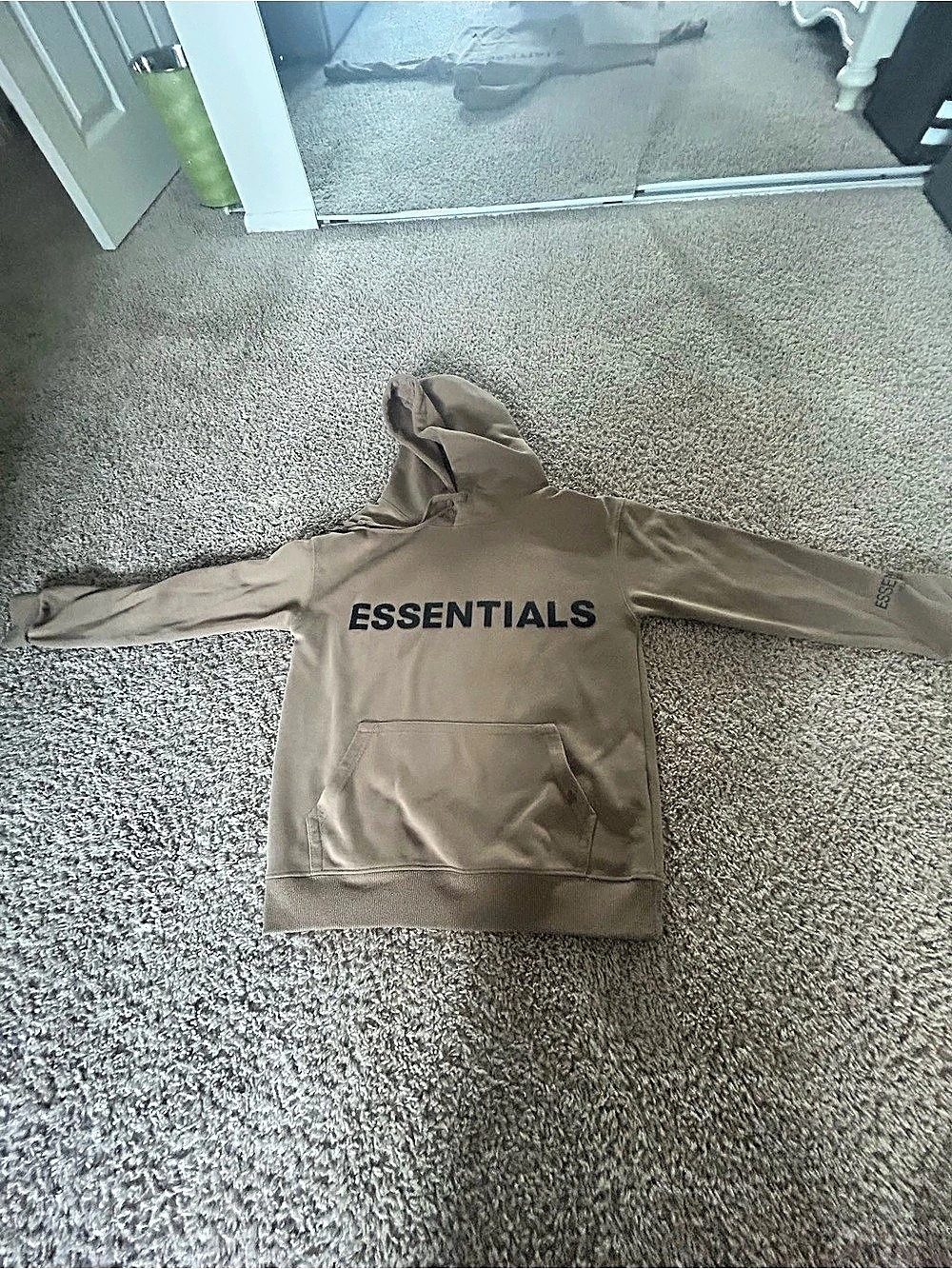 Essentials Logo Pullover Hoodie in Brown Like New